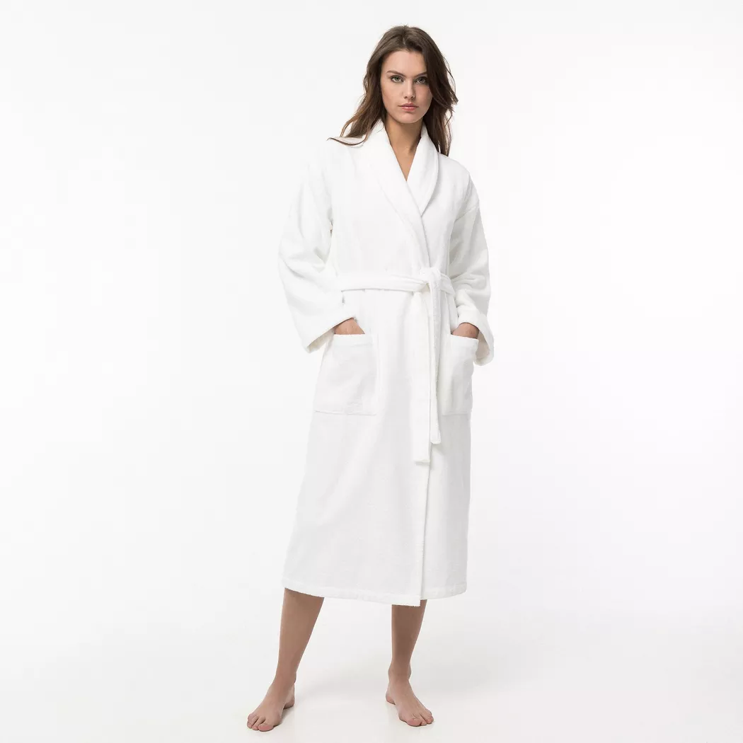 Manor - Bademantel, unisex, für Damen, Weiss, Größe S/M