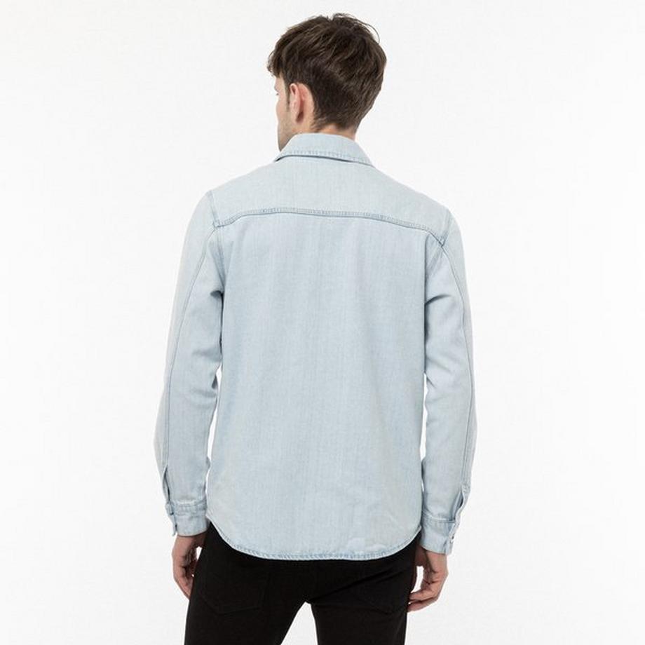 Manor Man Overshirt in Denim  