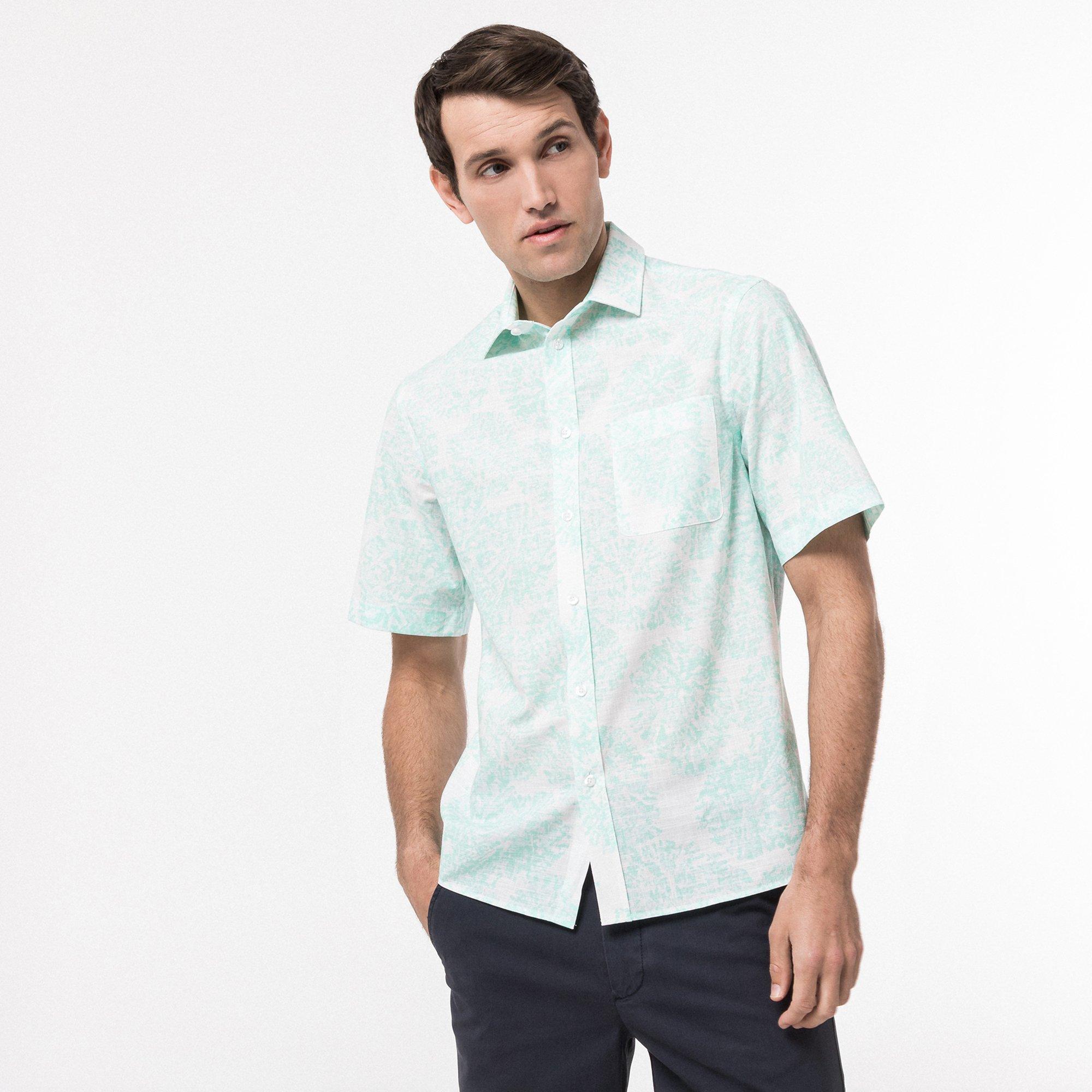 Image of Hemd, Modern Fit, Kurzarm Herren Türkisblau L