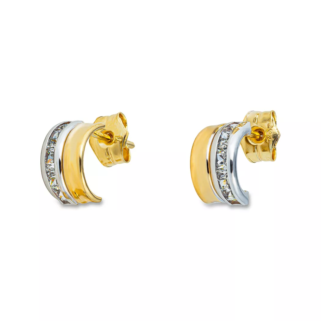 L' Atelier Gold 18 Karat by Manor - Ohrringe, One Size, Zweifarbig 2