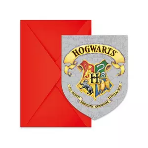 6 Cartes d'invitation Harry Potter