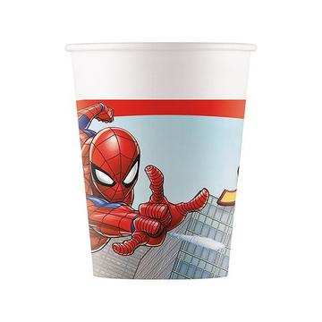8 Bicchieri di Carta Spiderman