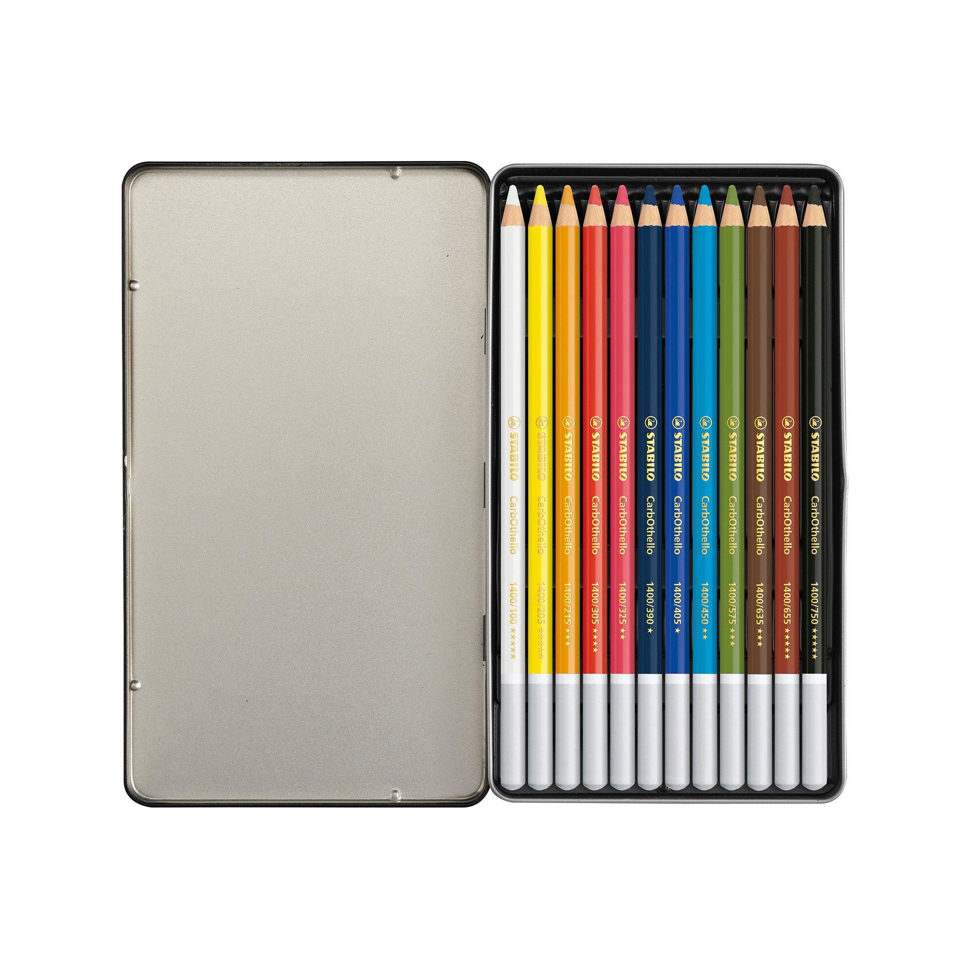 STABILO Pastels secs dans un coffret en bois CarbOthello 