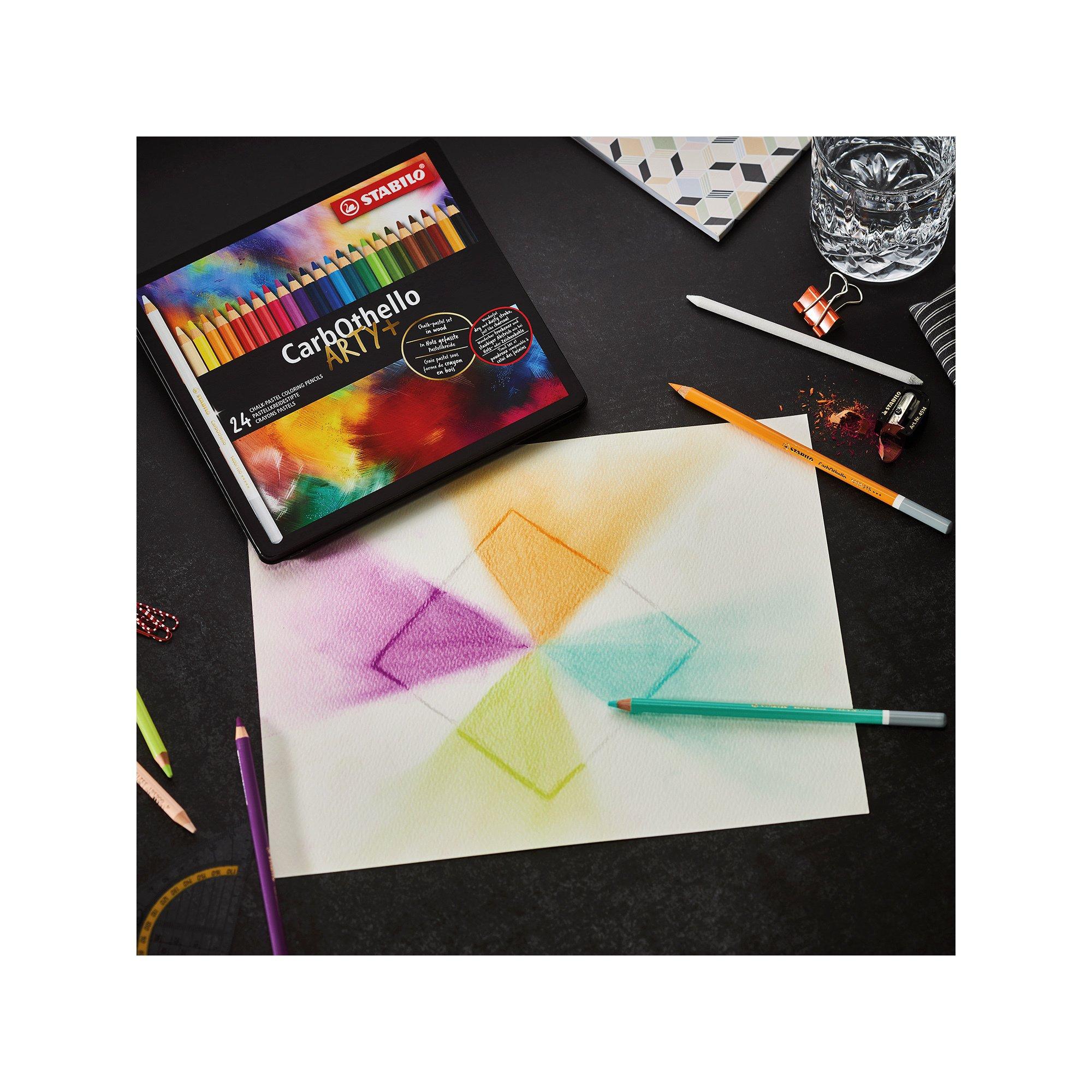 STABILO Pastels secs dans un coffret en bois CarbOthello 