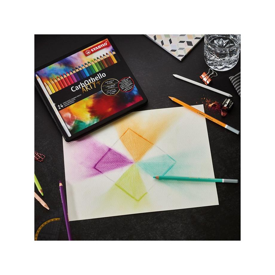 STABILO Trockenpastellstifte im Geschenkkoffer aus Holz CarbOthello 