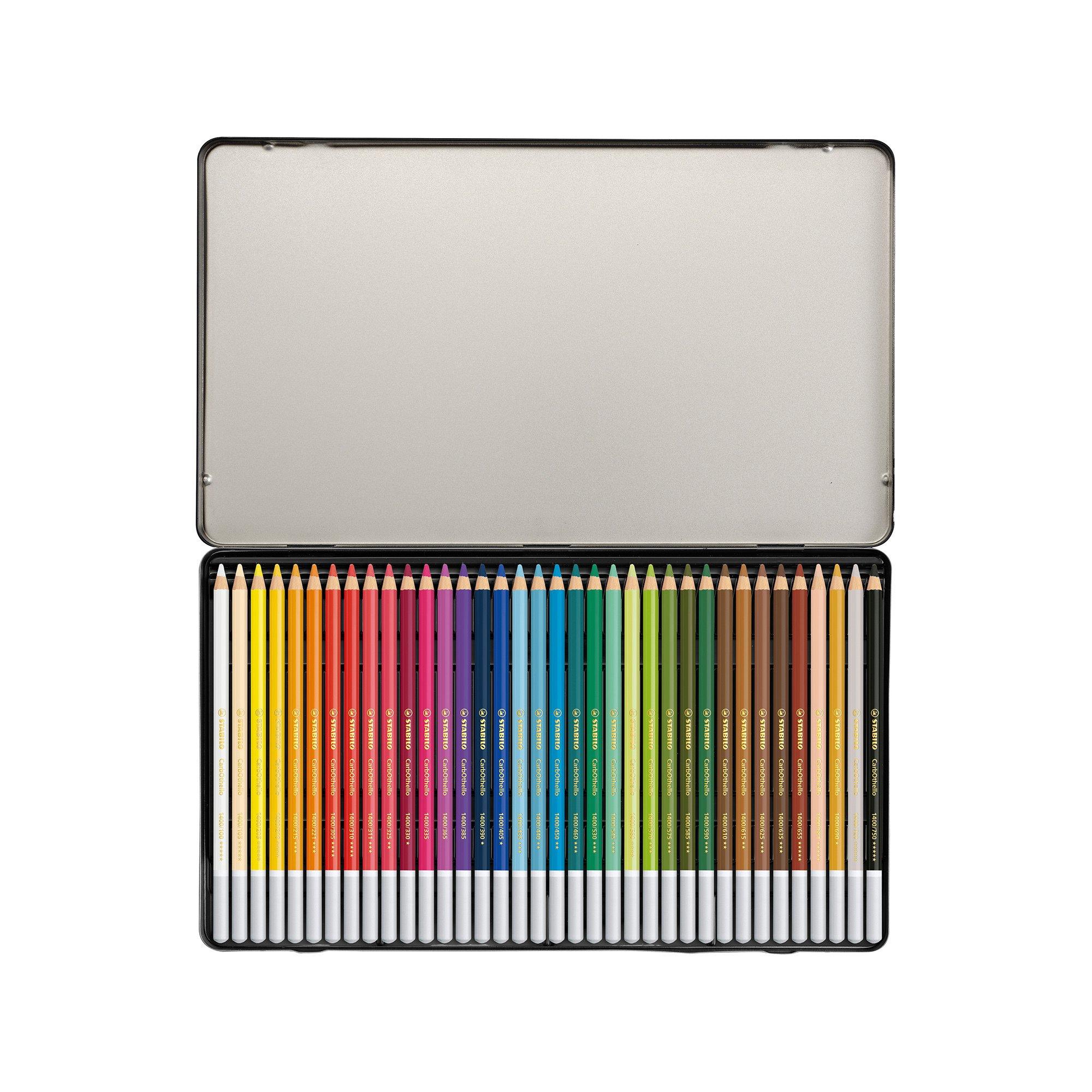 STABILO Pastels secs dans un coffret en bois CarbOthello 