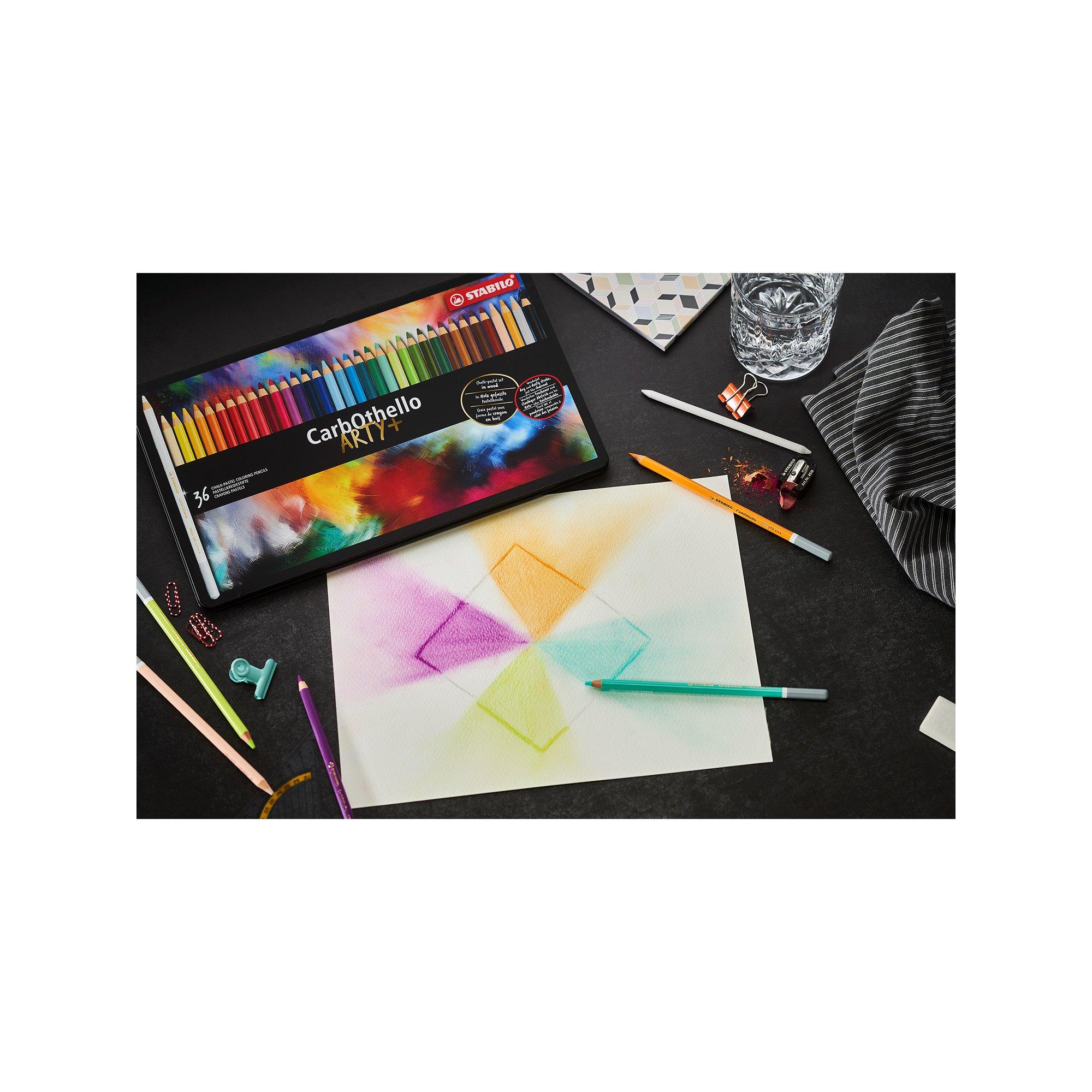 STABILO Pastels secs dans un coffret en bois CarbOthello 