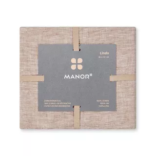 Manor Zierkissenbezug Lindo Chambray Braun