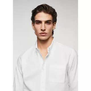 Mango Man Chemise à manches longues CAMISA OXFORD Blanc