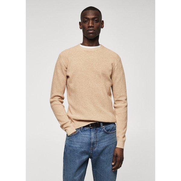 Mango Man PULLOVER, manches longues JERSEY ANTIGUA Beige