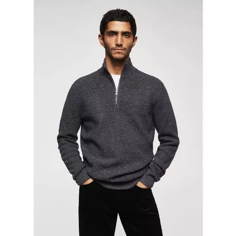 Mango Man Chemise à manches longues JERSEY NIZAP Gris Foncé