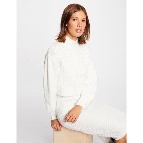 Image of Strickkleid, Langarm Damen Ecru L