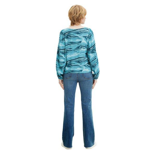 TOM TAILOR Denim blouse feminine Chemiser Bleu Bariolé