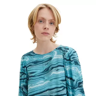 TOM TAILOR Denim blouse feminine Chemiser Bleu Bariolé