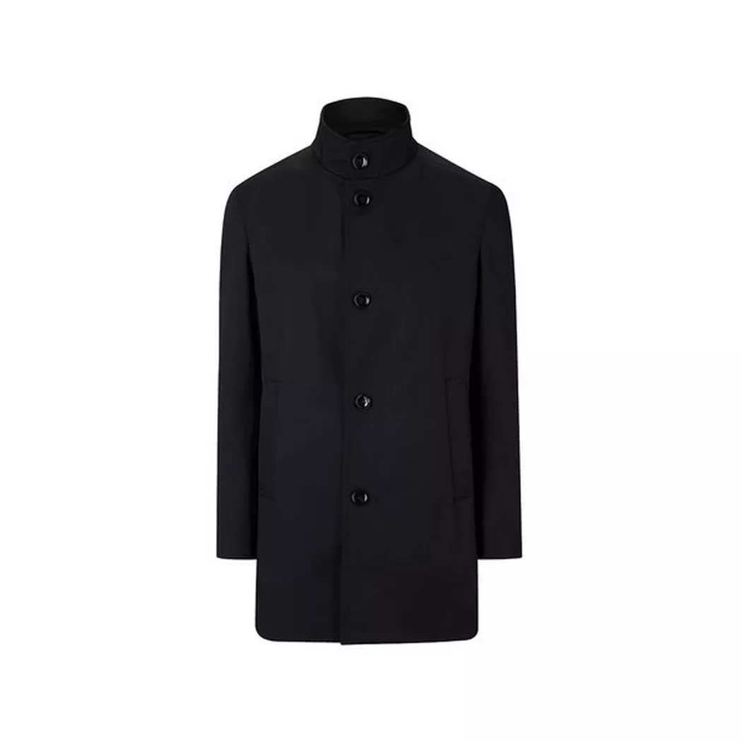 Strellson - Mantel, für Herren, Schwarz matt, Größe 50