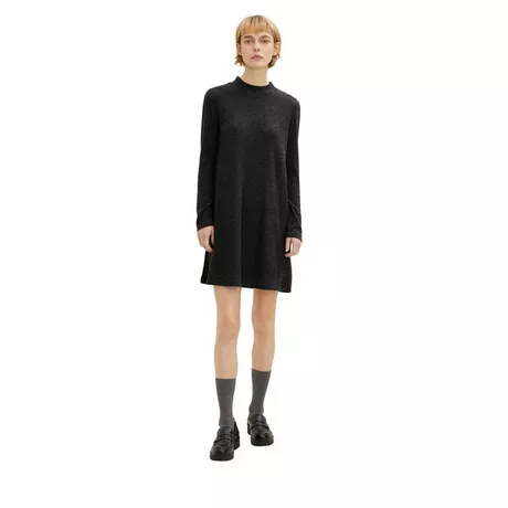 TOM TAILOR Denim  Kleid Grau Melange