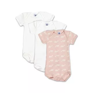 PETIT BATEAU LOT X3 BODIES Triopack, Bodys, kurzarm 
