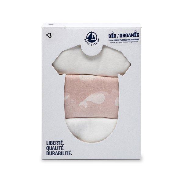 PETIT BATEAU LOT X3 BODIES Triopack, Bodys, kurzarm 