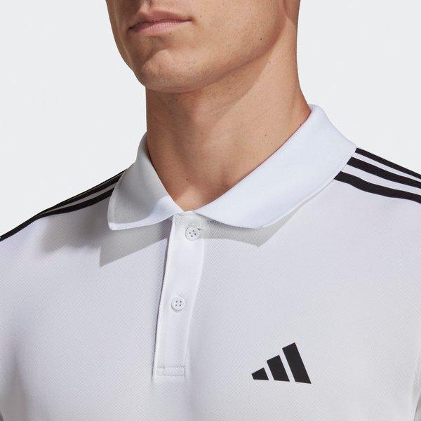 adidas TR-ES PIQ 3POLO WHITE/BLACK Poloshirt, kurzarm 