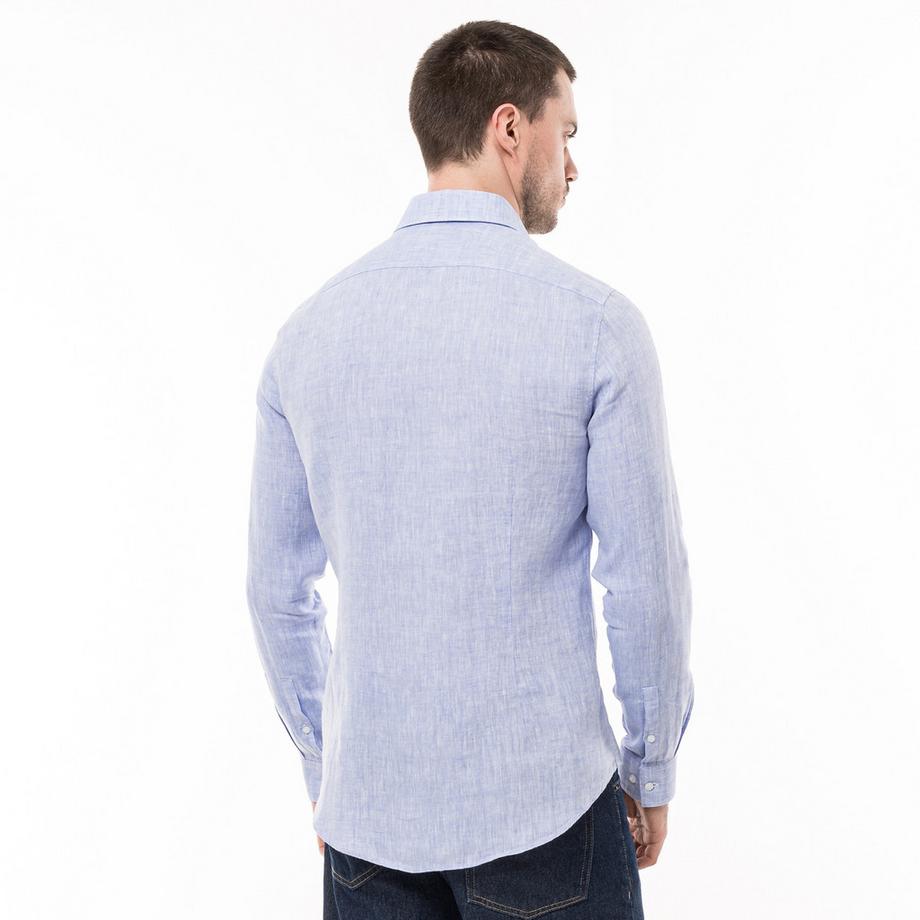 CALVIN KLEIN Hemden Linen Solid Slim Camicia  