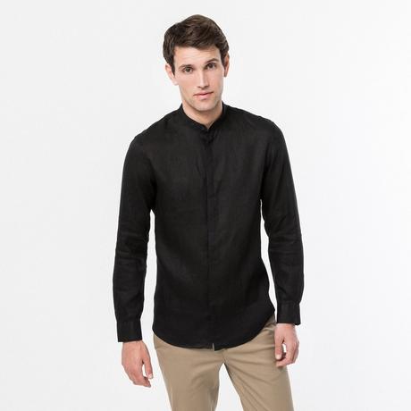 Armani Exchange Camicia di lino a maniche lunghe  