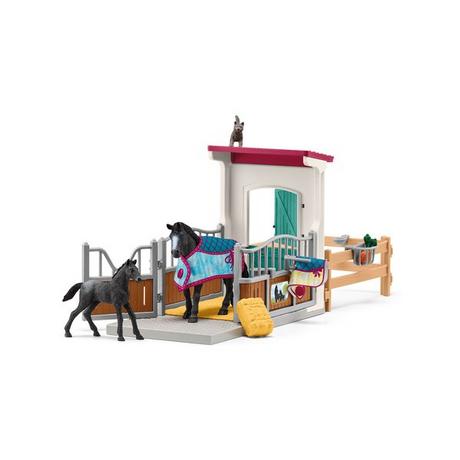 Schleich  42611 Box pour chevaux avec jument et poulain 