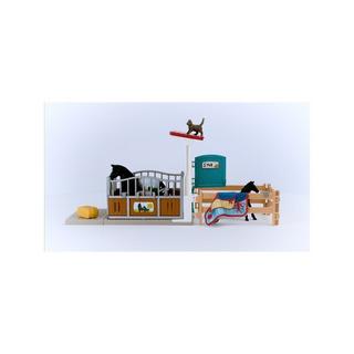 Schleich  42611 Box pour chevaux avec jument et poulain 