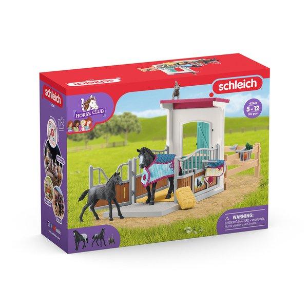 Schleich  42611 Box per cavalli con cavalla e puledro 