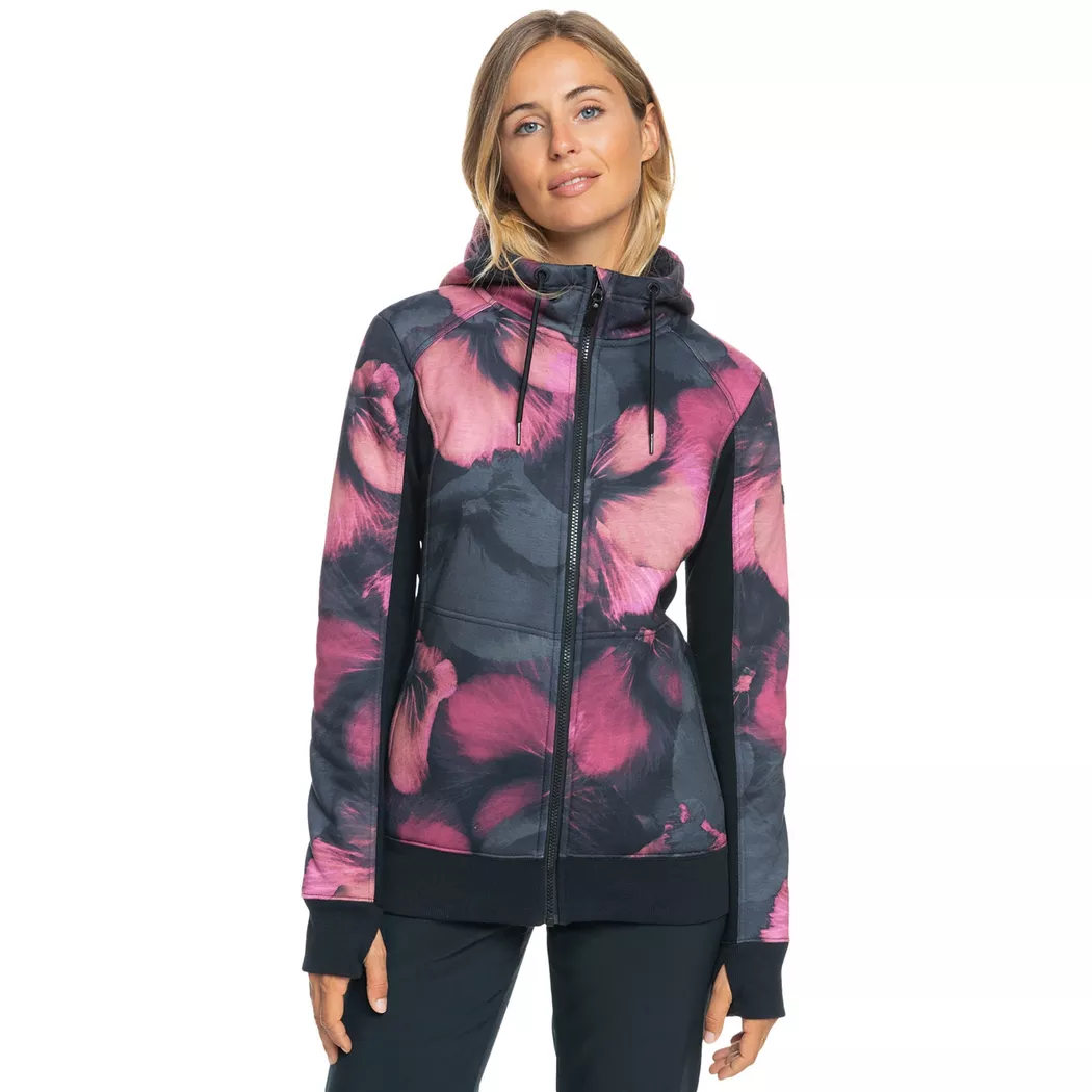 Roxy - Fleecejacke ohne Kapuze, für Damen, Grau, Größe XS