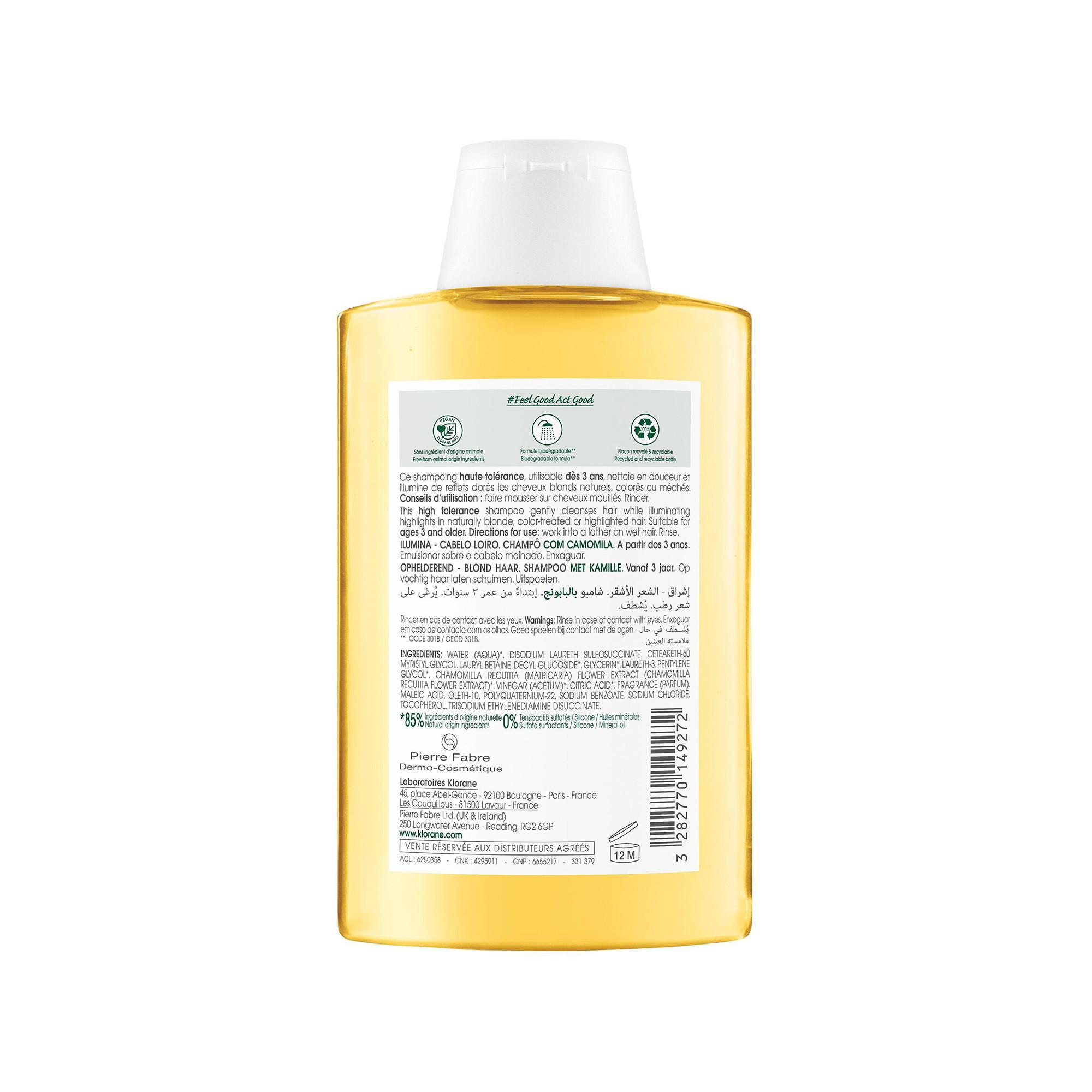KLORANE Camomille Shampooing éclaircissant 