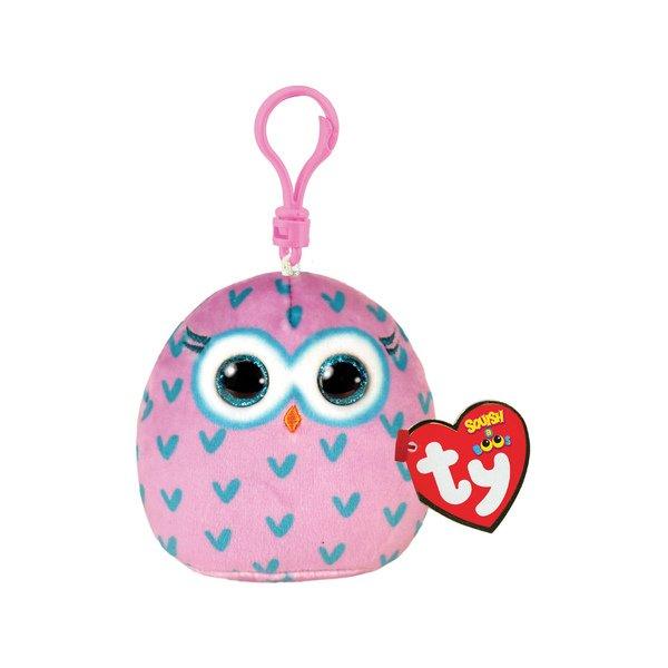 Image of Squishy Beanie Clip Eule Rosa