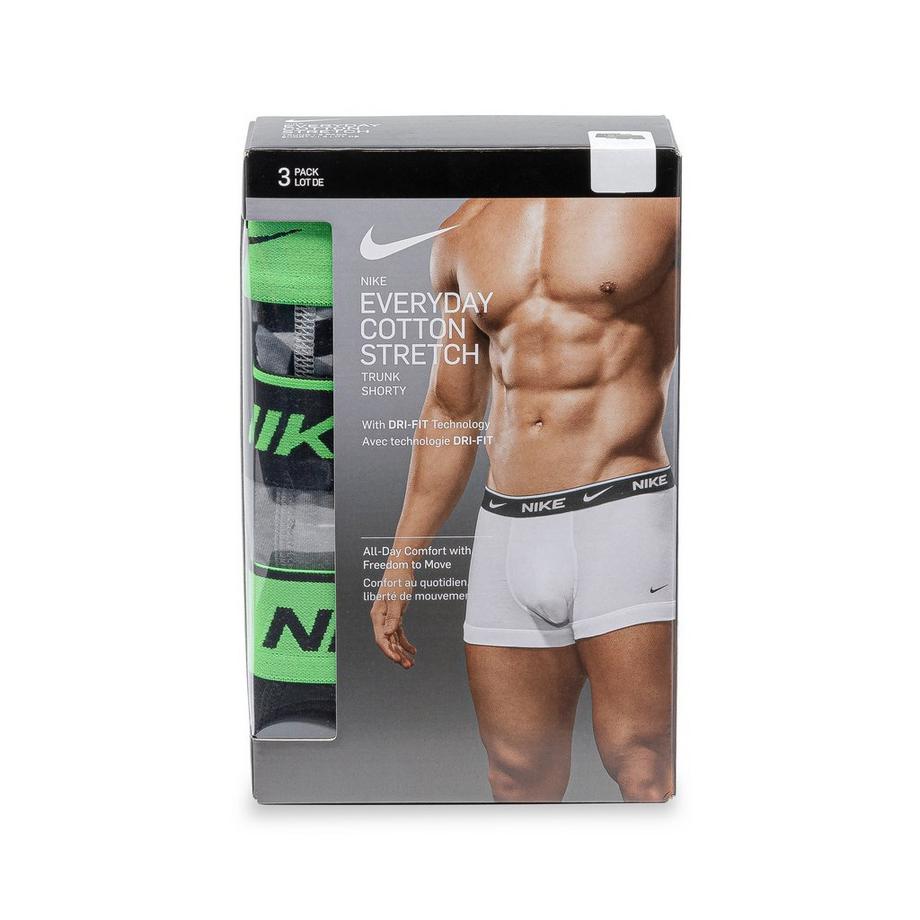 NIKE Everyday Cotton Stretch Pack Trio Trunk, Cotone 