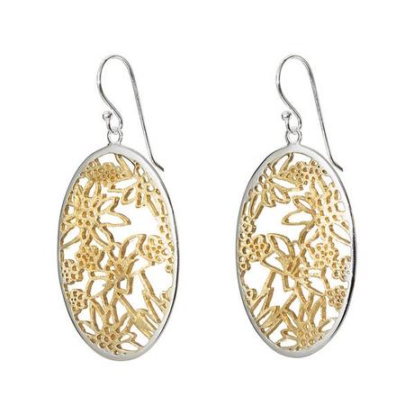 Swiss Edelweiss Ohrhänger mit Alpenblumen design Orecchini 