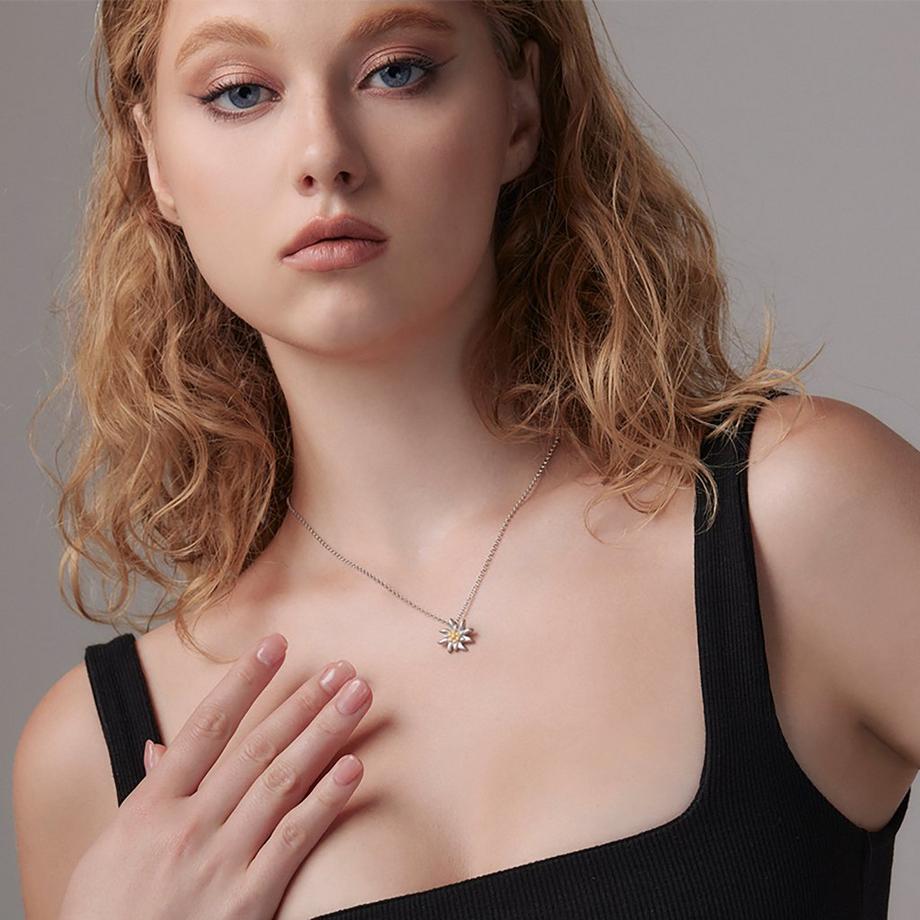 Swiss Edelweiss Edelweiss Halskette mit Anhänger 