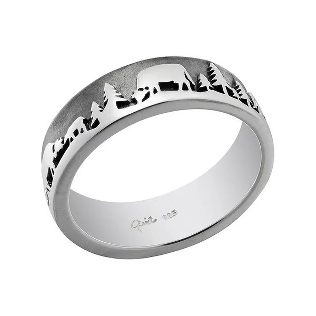 Swiss Edelweiss - Ring, Kühe, Tannen, 62, Silber