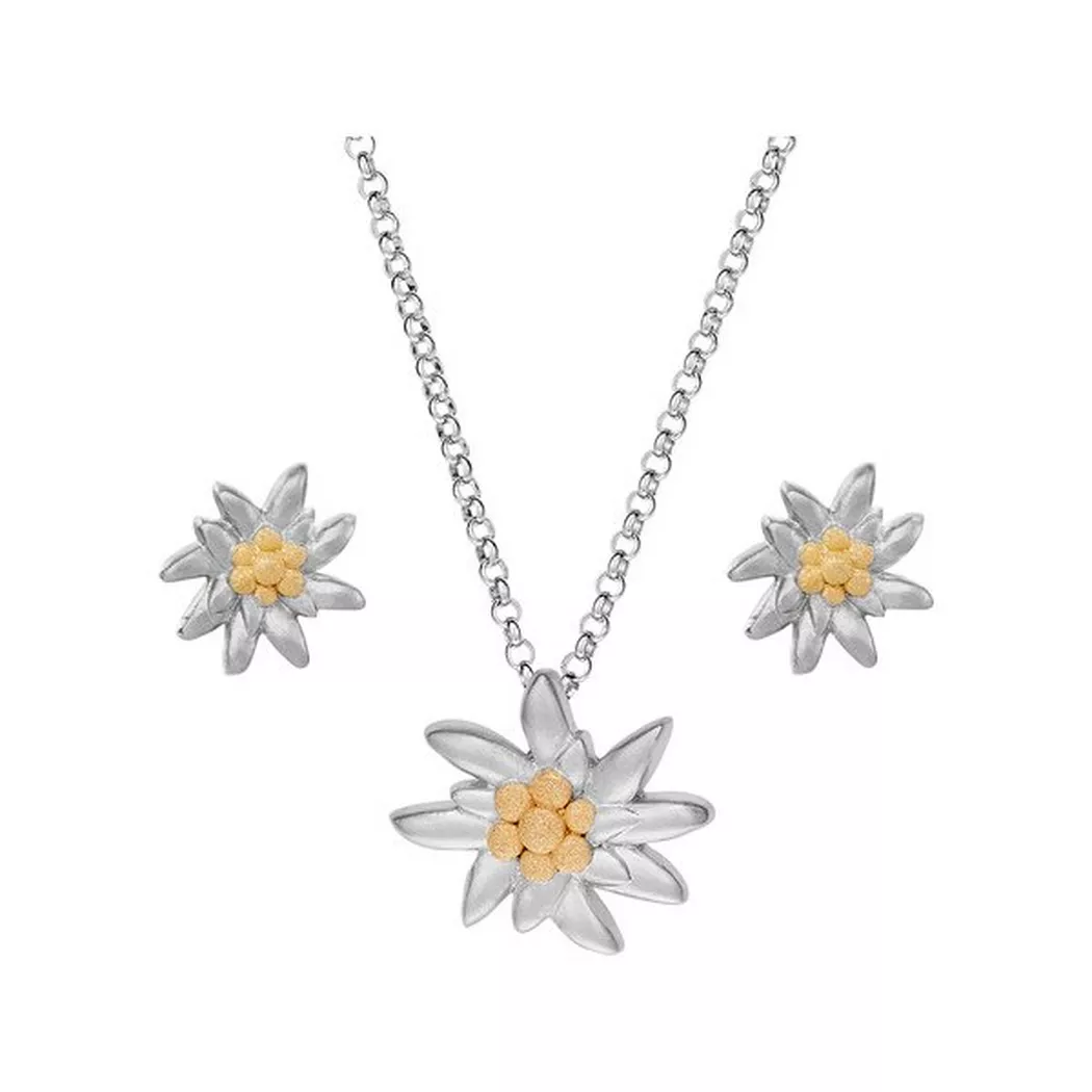 Swiss Edelweiss - Set, 42.5CM, Silber