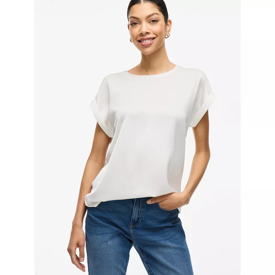 VILA - T-Shirt, für Damen, Schneeweiss, Größe 38