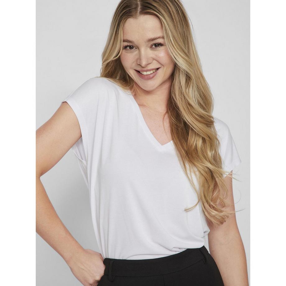 VILA Robe longue col V manches courtes  