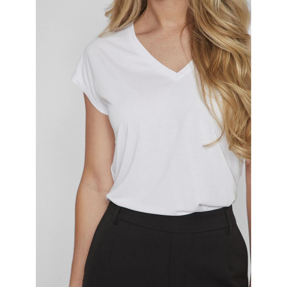 VILA Robe longue col V manches courtes  