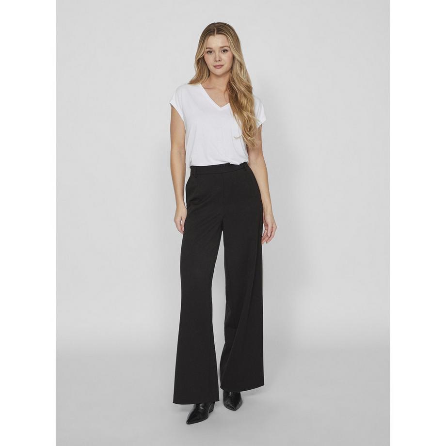 VILA Robe longue col V manches courtes  