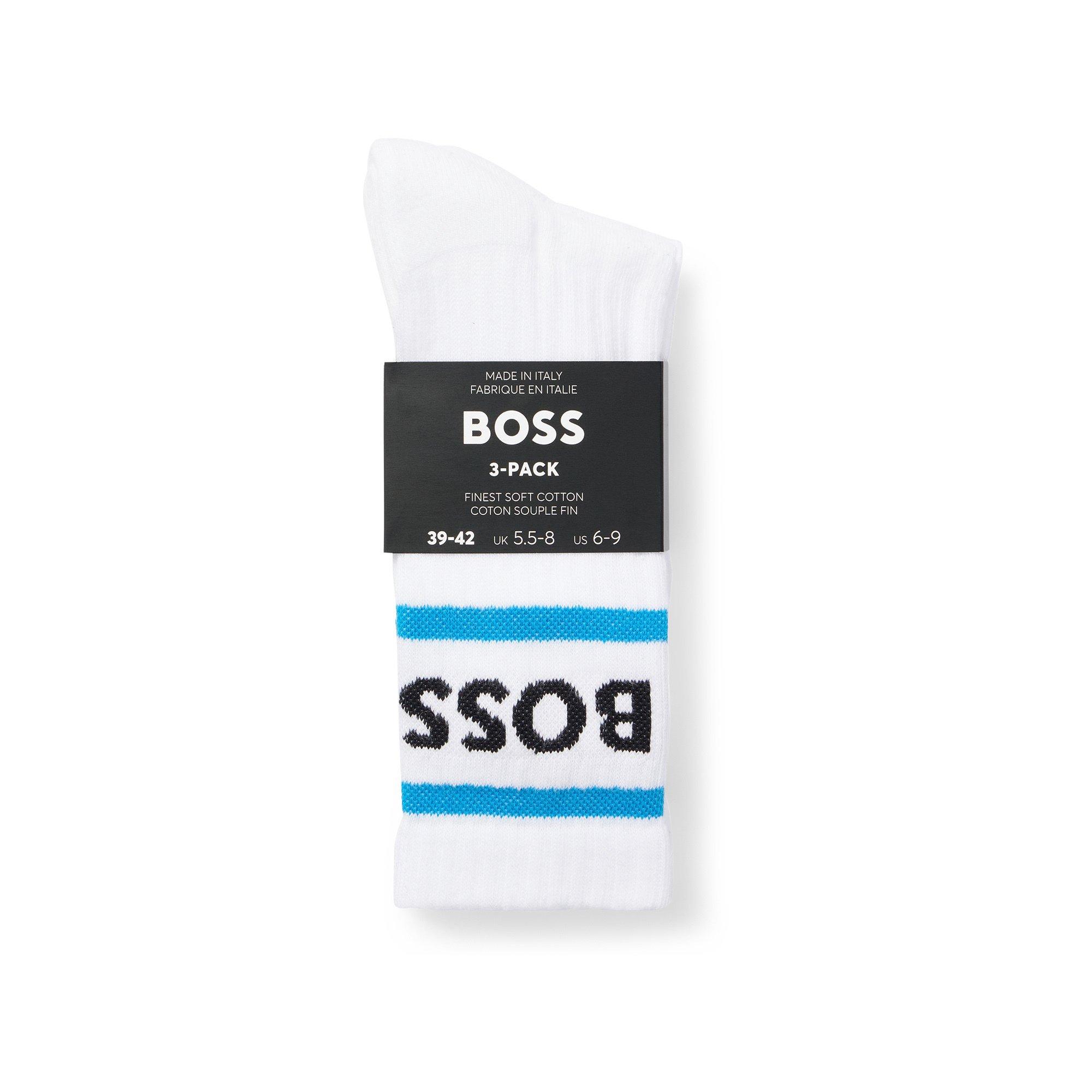 BOSS 3P Rib Stripe CC Wadenlange Socken Triopack  