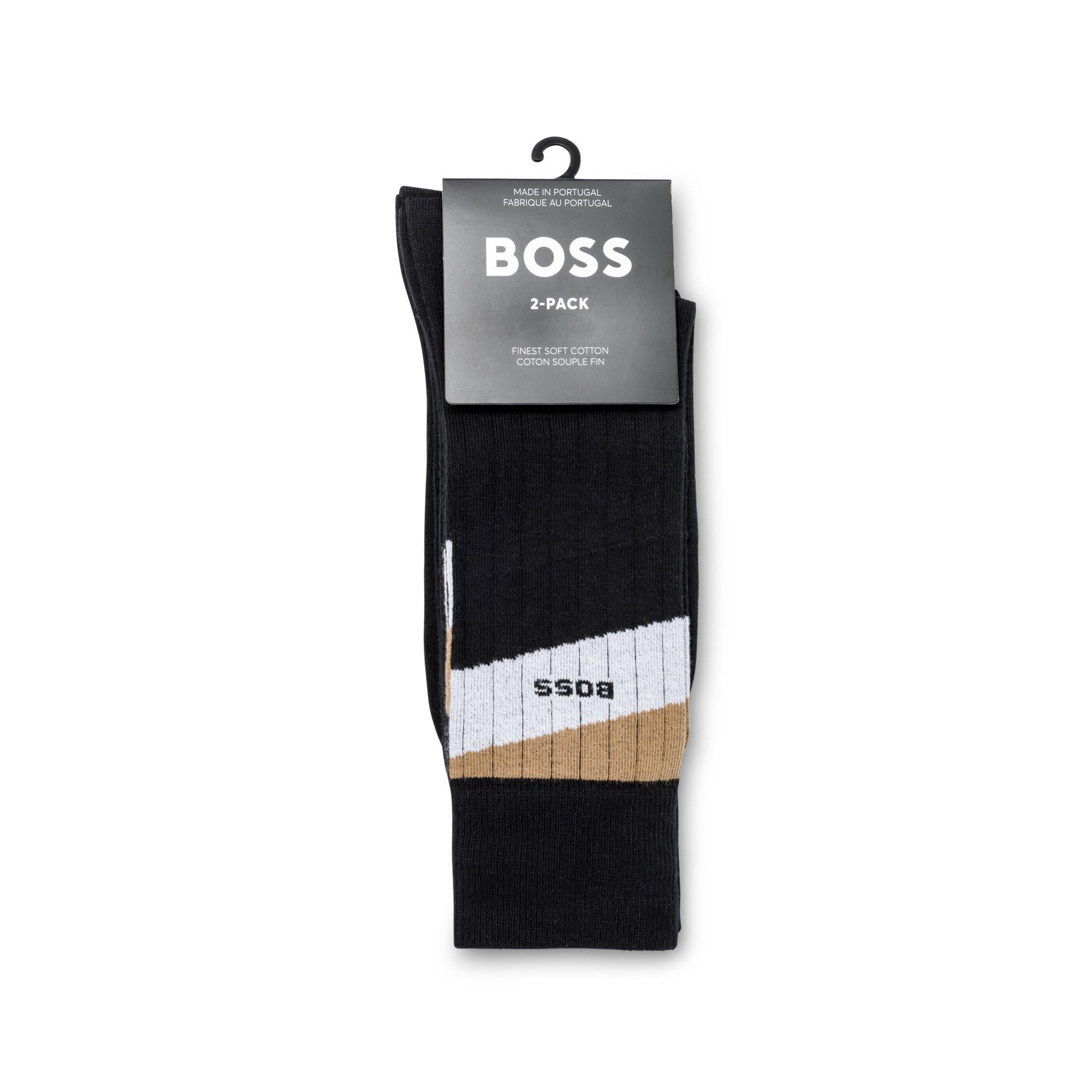 BOSS 2P RS Rib diag CC Duopack, wadenlange Socken 