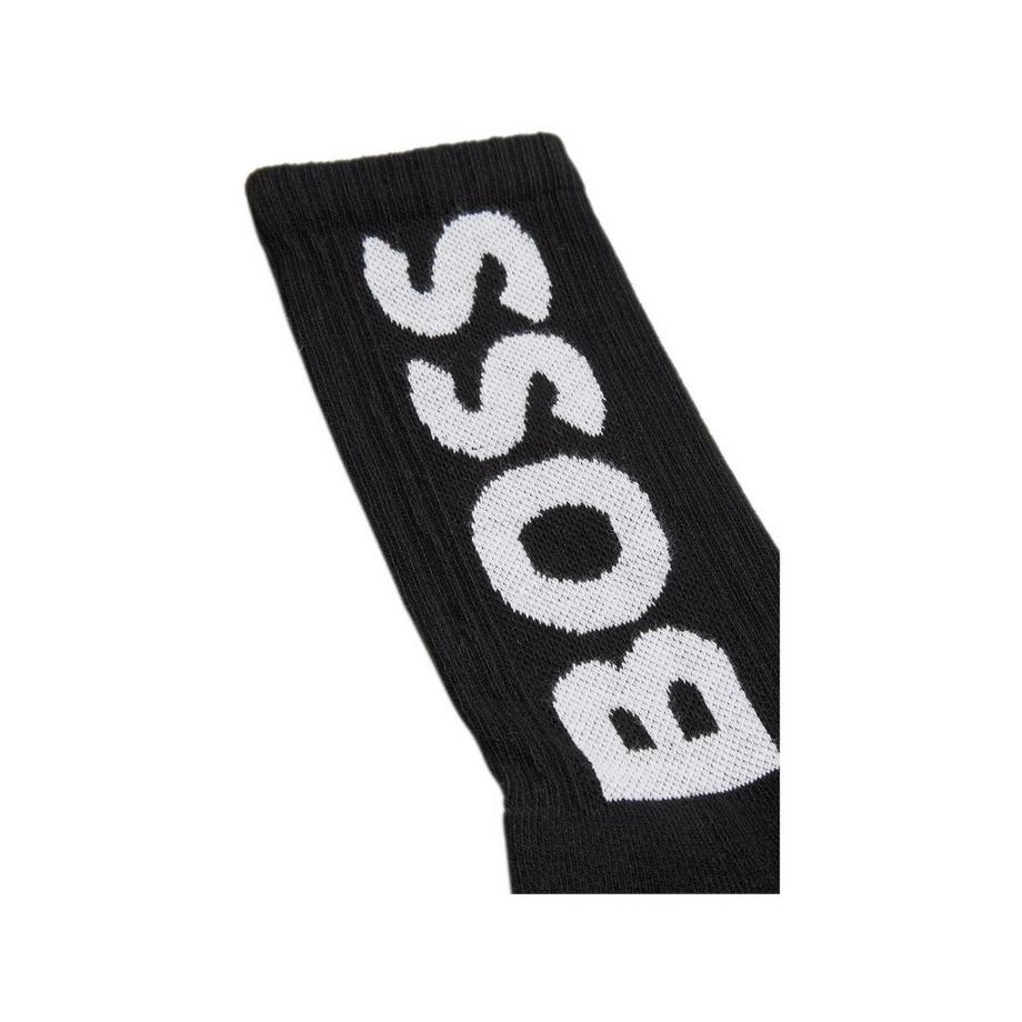 BOSS QS Rib Logo CC Wadenlange Socken  