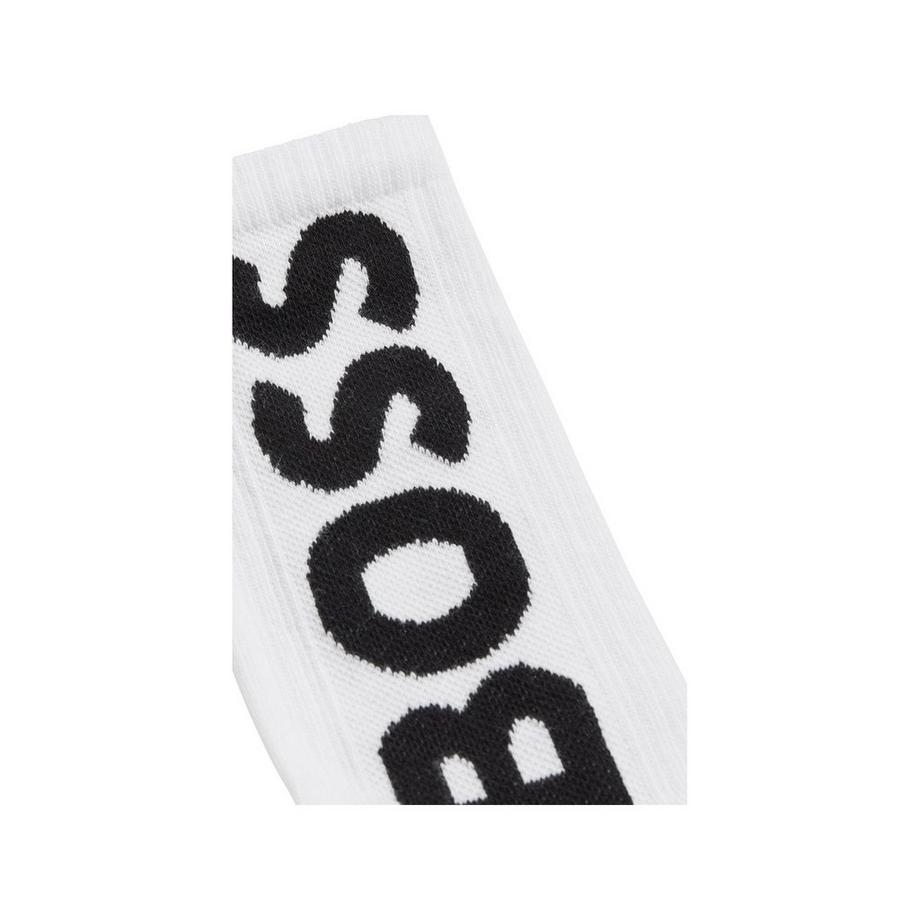 BOSS QS Rib Logo CC Wadenlange Socken  