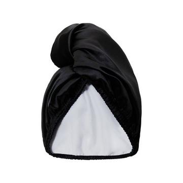 Glov Hairwrap satin black Serviette Turban Double Face Satin