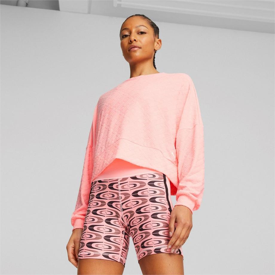 PUMA Puma Fit Branded Fleece Crew Pull, col rond, manches longues 