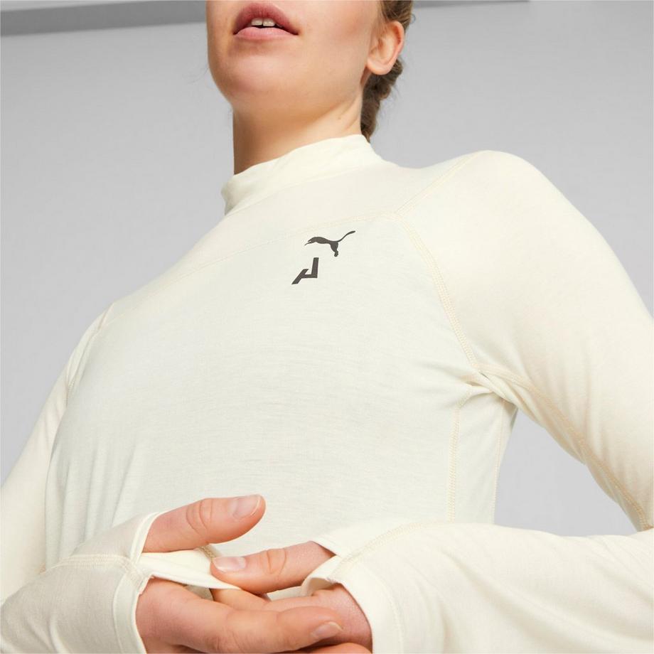 PUMA SEASONS WOOL LONG SLEEVE T-Shirt, Rundhals, langarm 