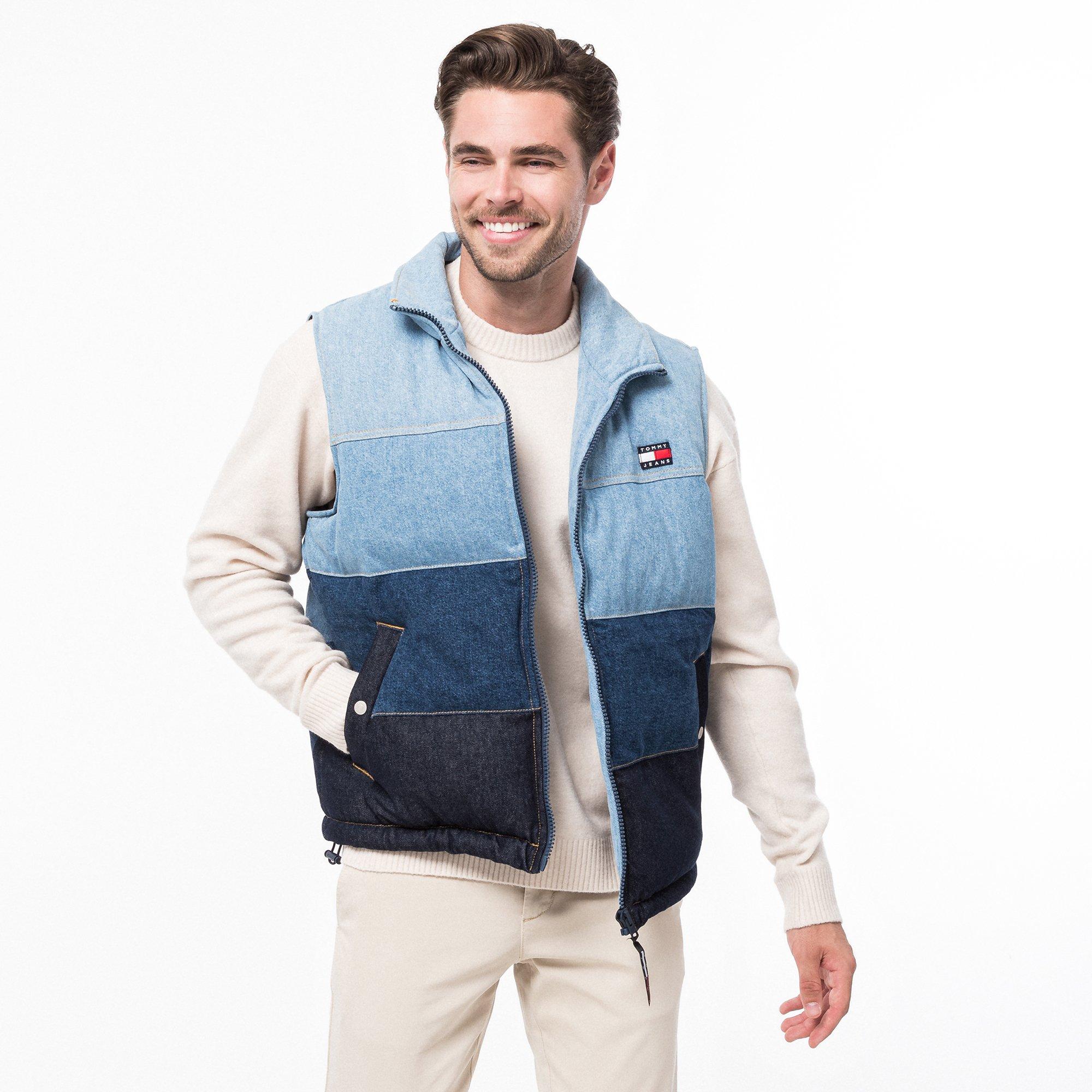 Image of Gilet Herren Blau Denim M