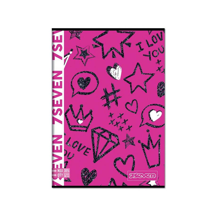 Seven Cahier d'exercices Maxi - Motif aléatoire 