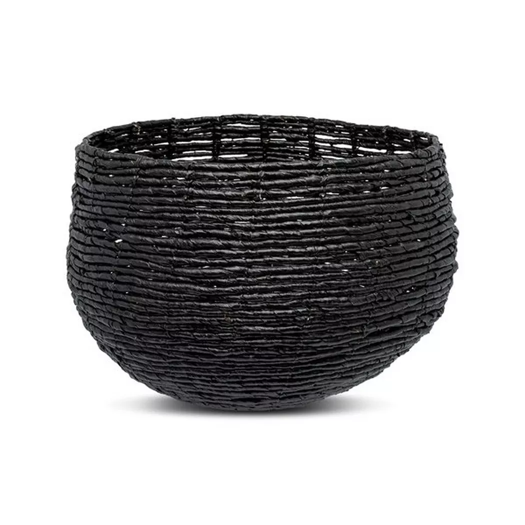 Originalhome Abaca Floor Basket Black